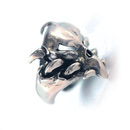 Alien Skull Sterling Silver Ring V1