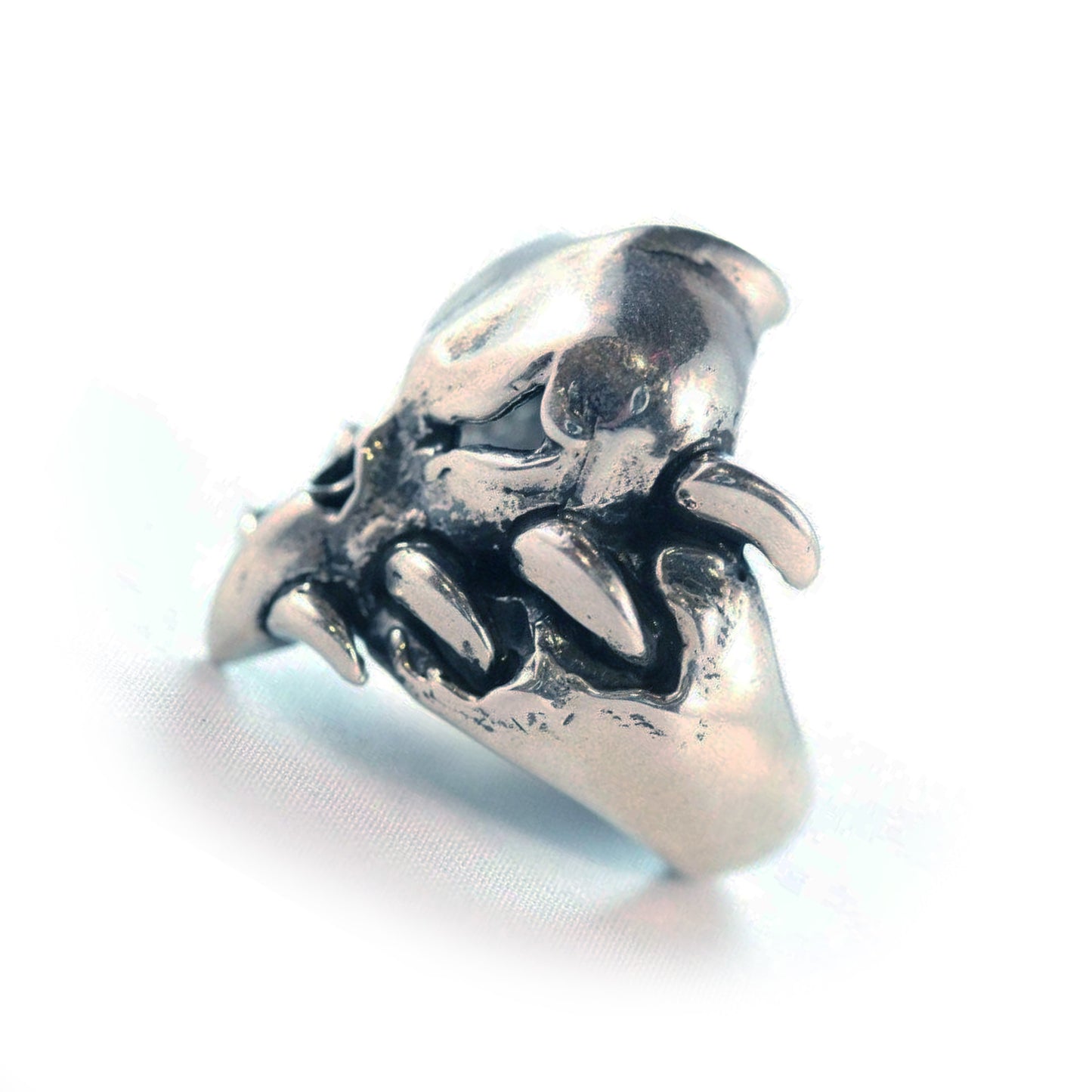 Alien Skull Sterling Silver Ring V1