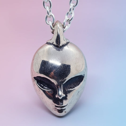 Alien Sterling Silver Pendant