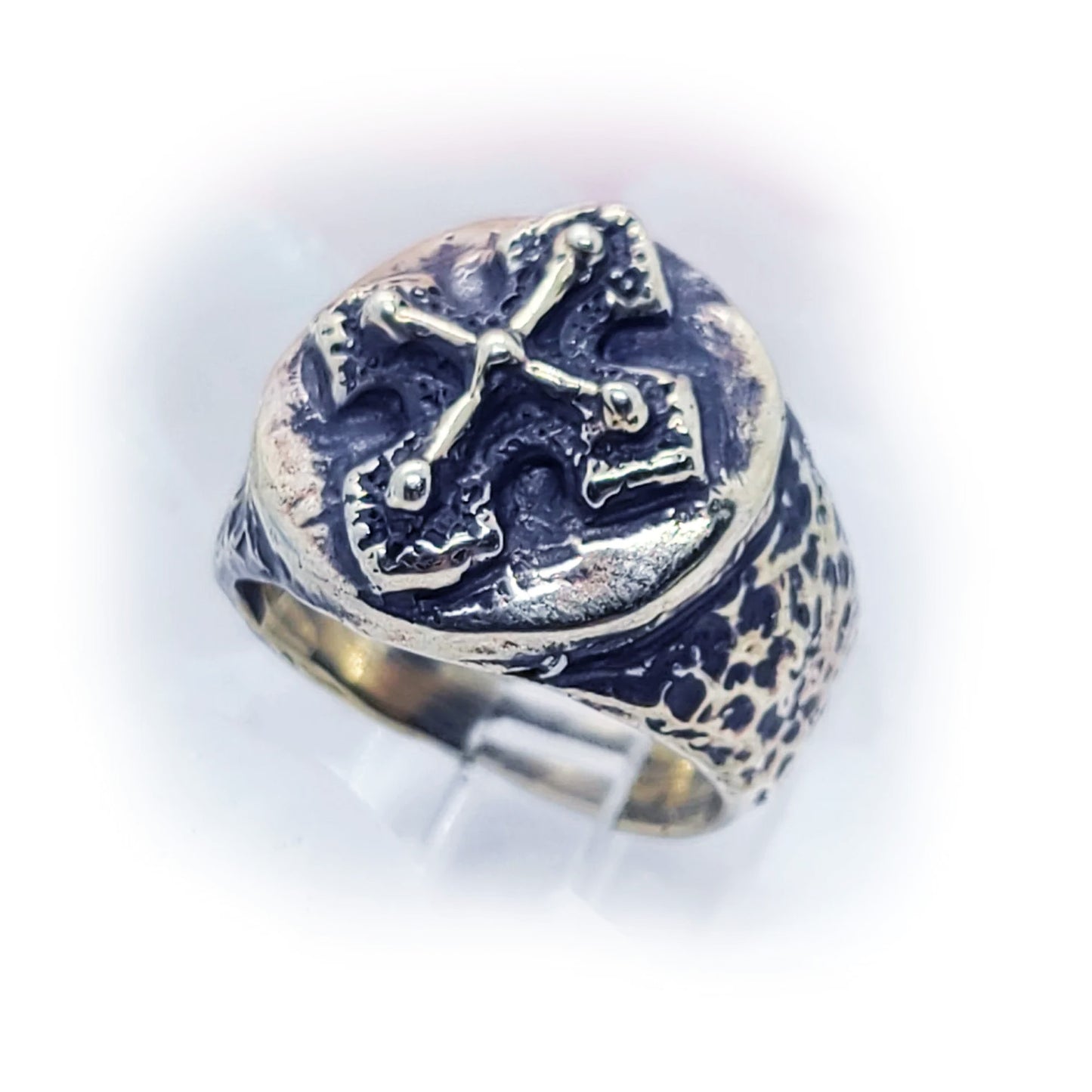 Antique Cross Sterling Silver Ring