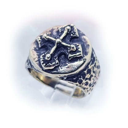 Antique Cross Sterling Silver Ring