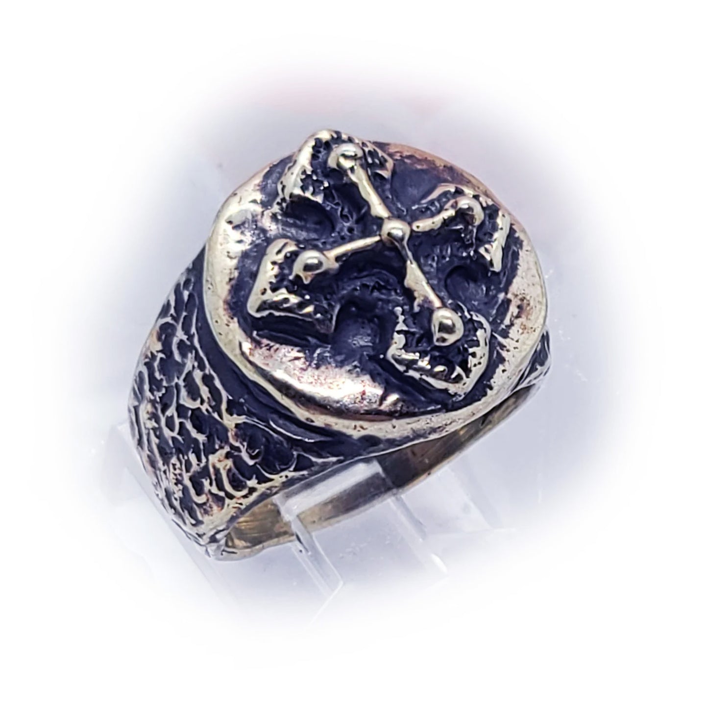 Antique Cross Sterling Silver Ring