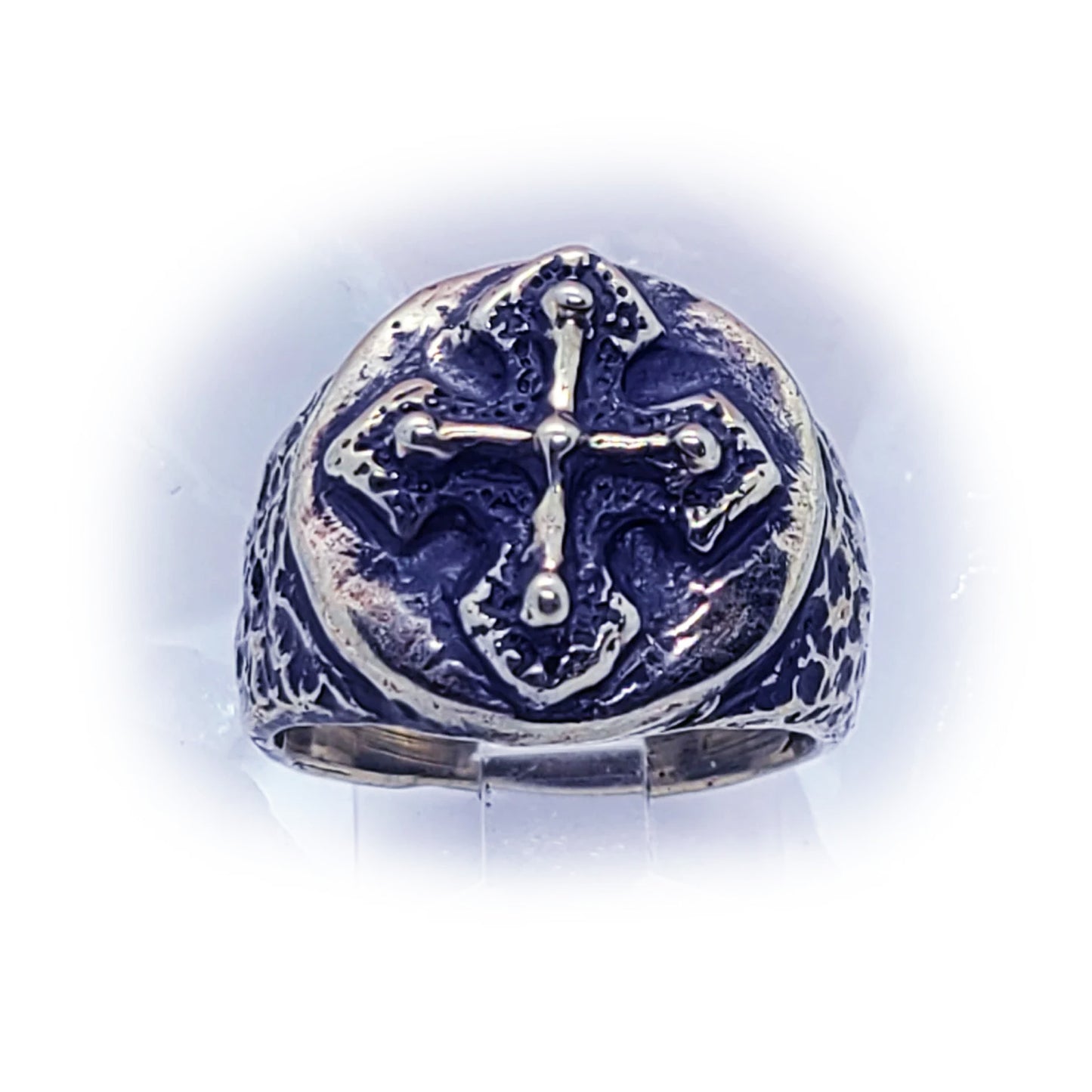 Antique Cross Sterling Silver Ring