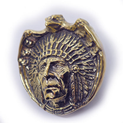 Apache Indian Tribe Brass Belt Buckle