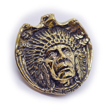 Apache Indian Tribe Brass Belt Buckle