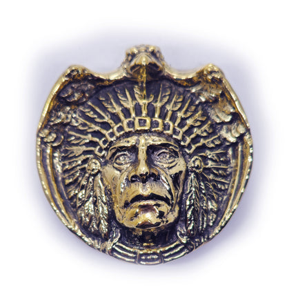 Apache Indian Tribe Brass Belt Buckle