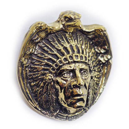 Apache Indian Tribe Brass Belt Buckle