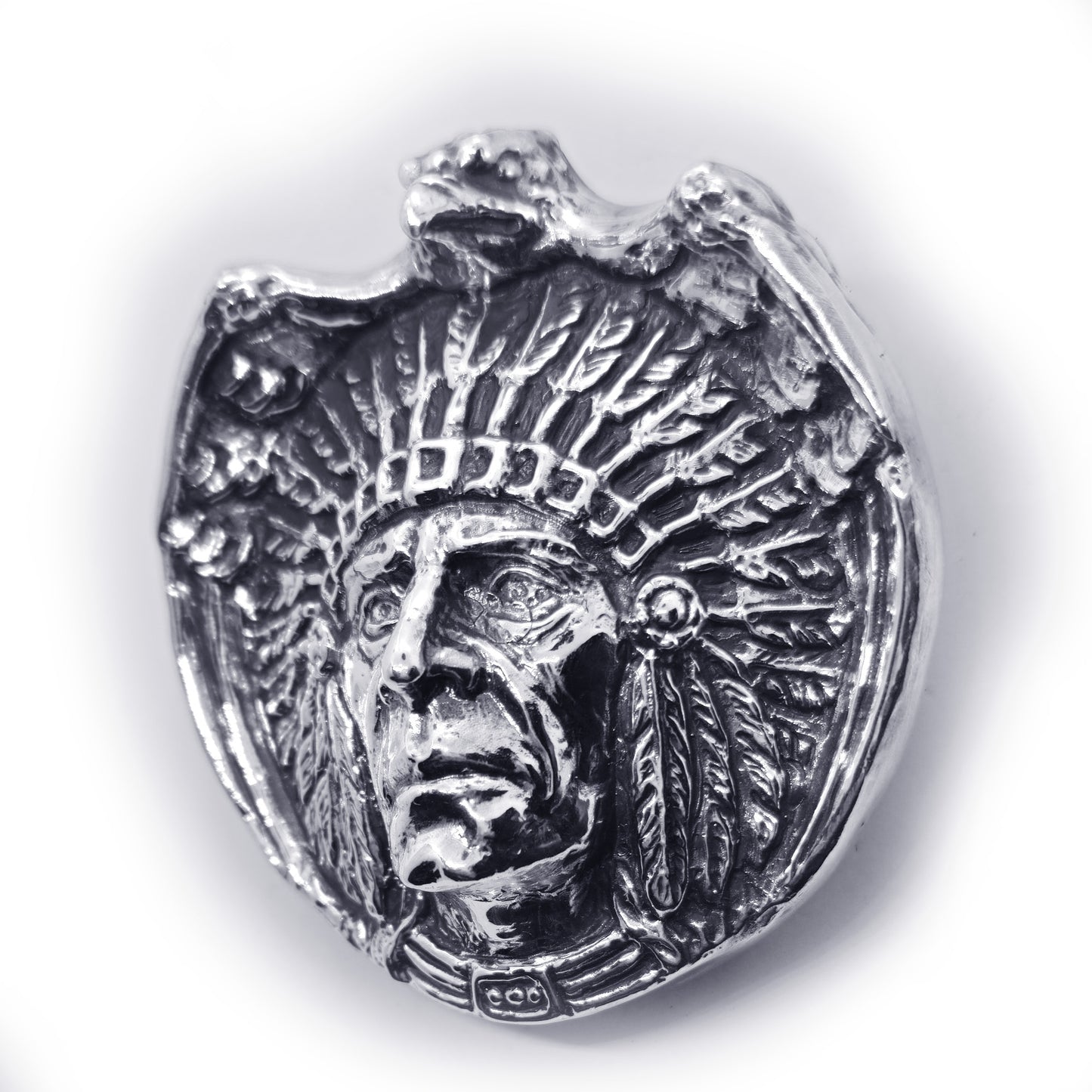 Apache Indian Tribe Sterling Silver Belt Buckle