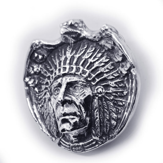 Apache Indian Tribe Sterling Silver Belt Buckle