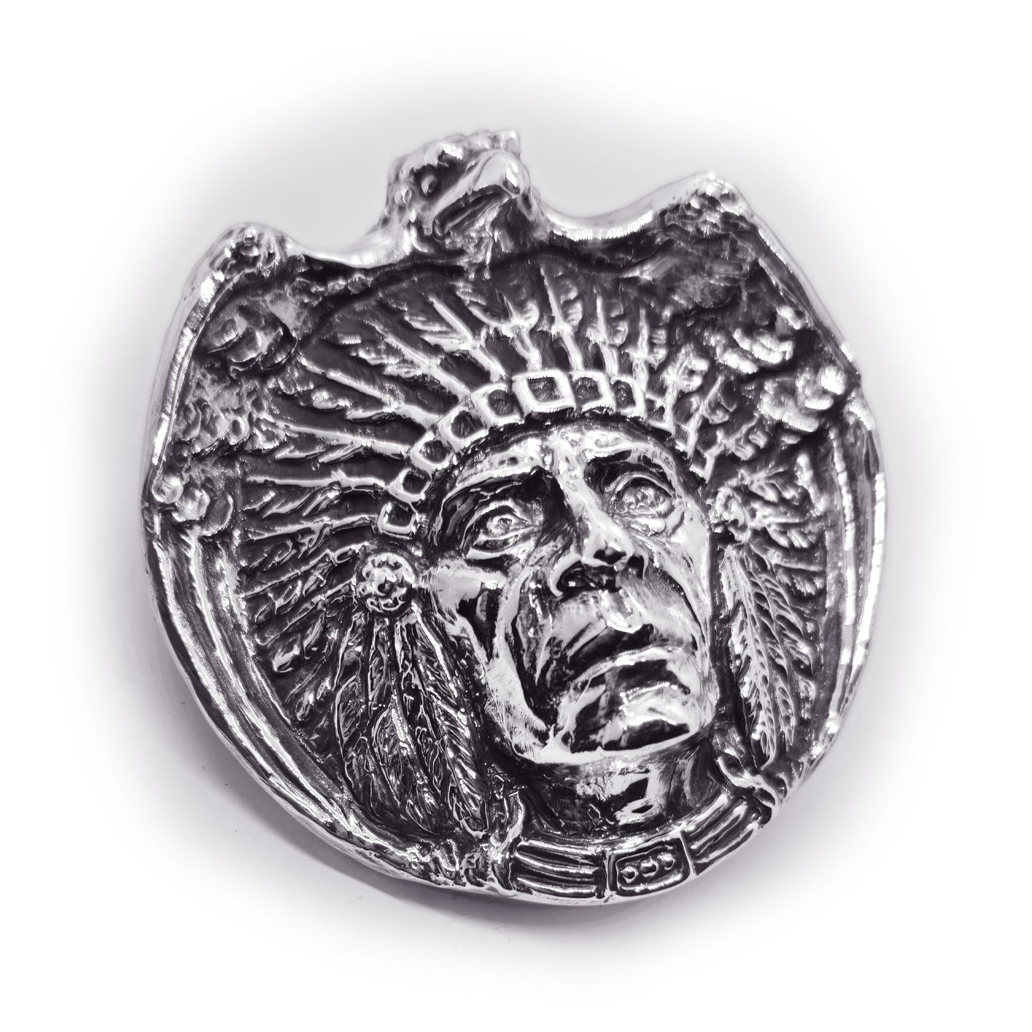 Apache Indian Tribe Sterling Silver Belt Buckle