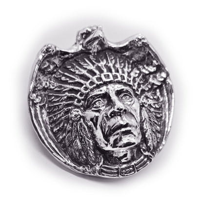 Apache Indian Tribe Sterling Silver Belt Buckle