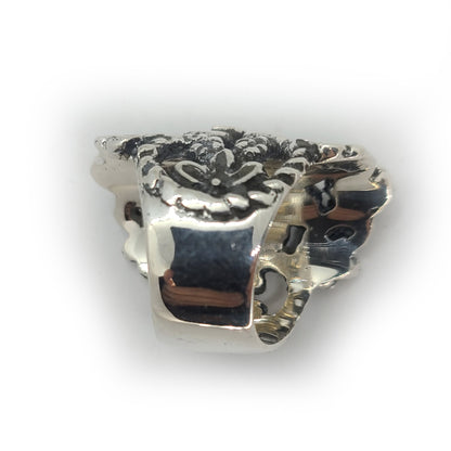 April Showers Flower Garden Love Ring with Ruby