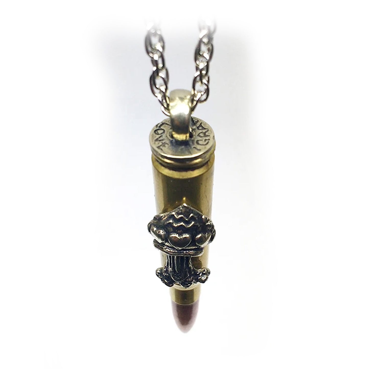 Aquarius Zodiac Love Bullet Silver Pendant