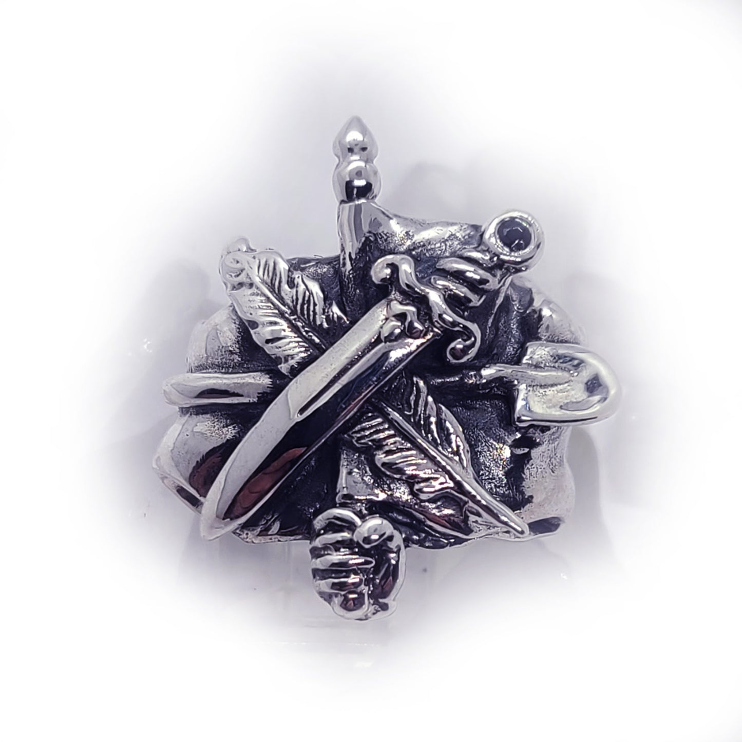 ArmRevDashnak Sterling Silver Ring with Black Onyx V2