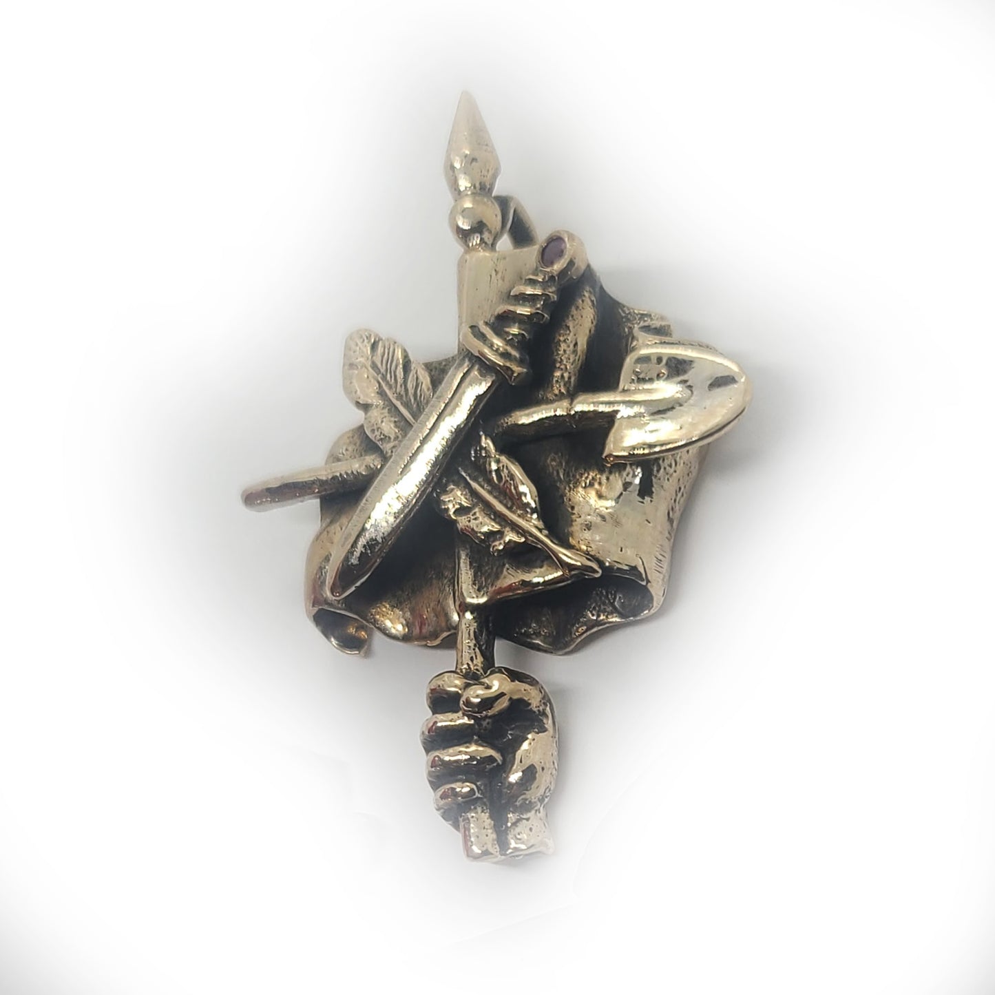 ArmRevDashnak Bronze Pendant with red stone