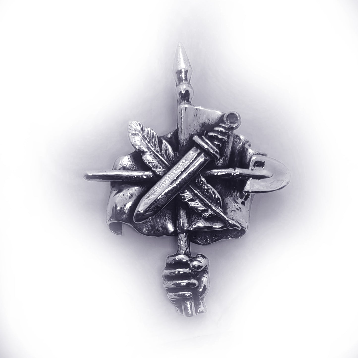 ArmRevDashnak Sterling Silver Pendant with red stone
