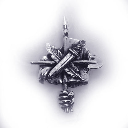 ArmRevDashnak Sterling Silver Pendant with red stone