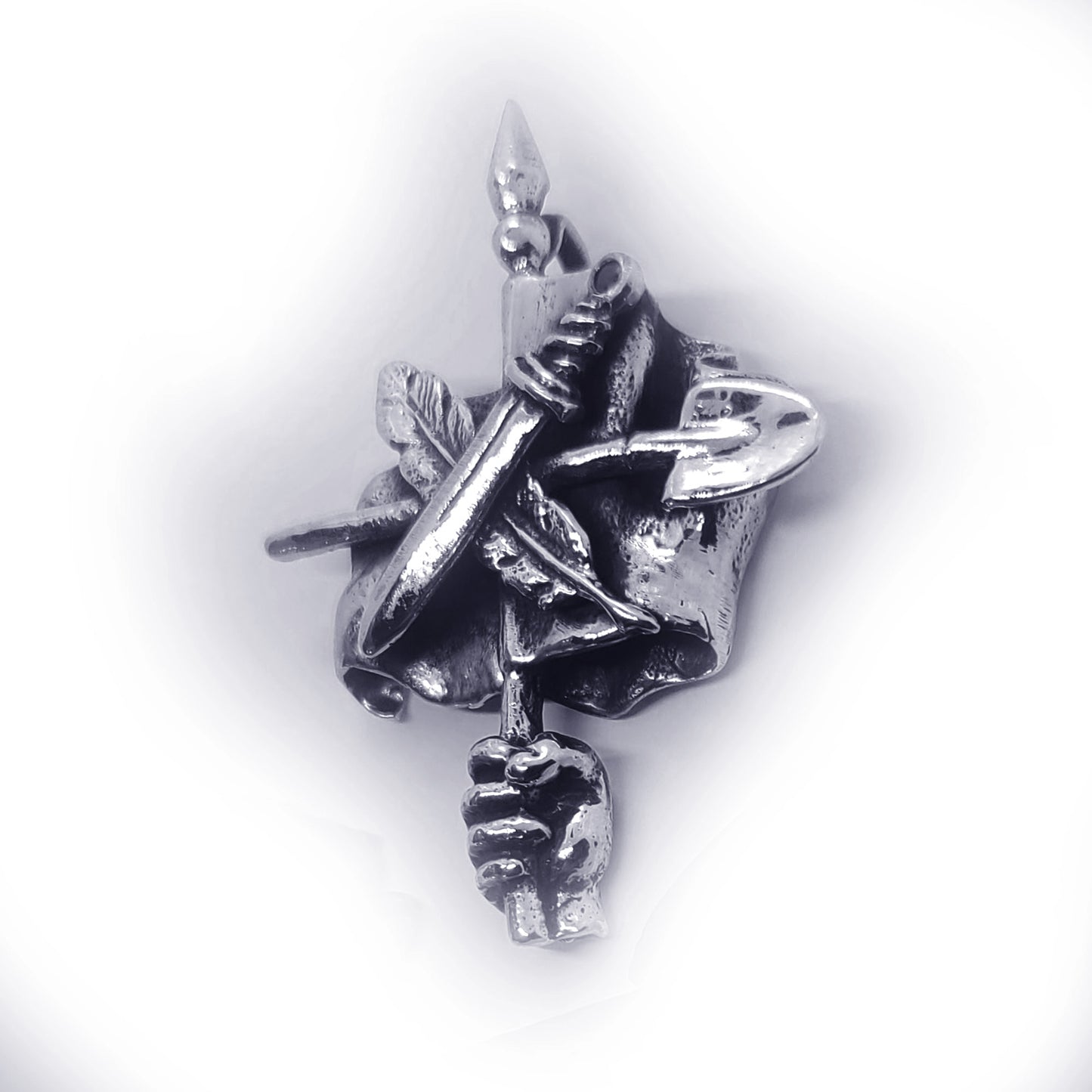 ArmRevDashnak Sterling Silver Pendant with red stone