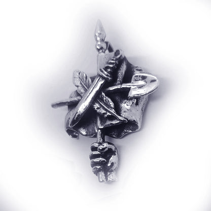 ArmRevDashnak Sterling Silver Pendant with red stone