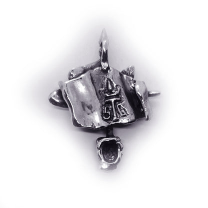 ArmRevDashnak Sterling Silver Pendant with red stone