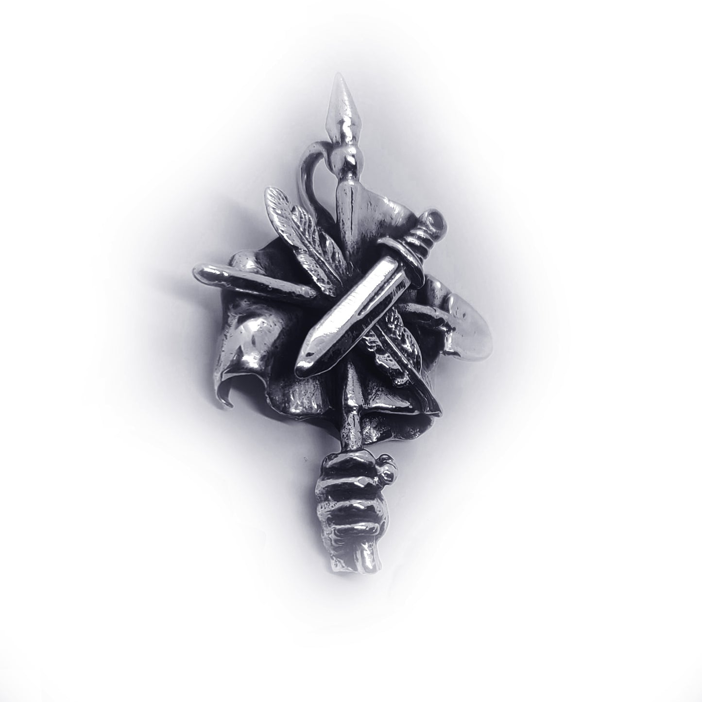ArmRevDashnak Sterling Silver Pendant with red stone