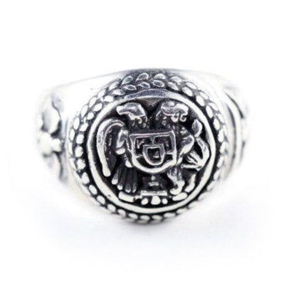 Armenian Coat of Arms Sterling Silver Ring V1