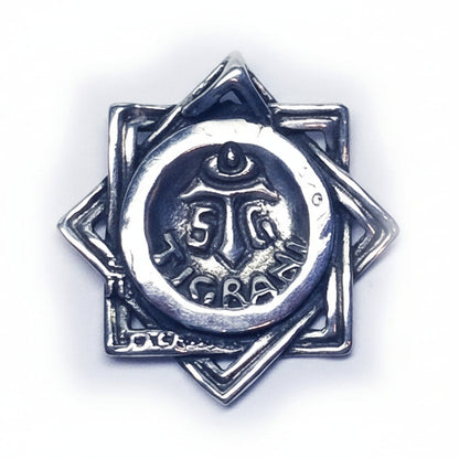 Armenian Star Symbol Eternity Silver Pendant