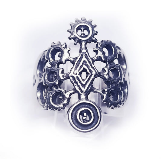 Armenian Symbol of the Solar System Sterling Silver Ring V2