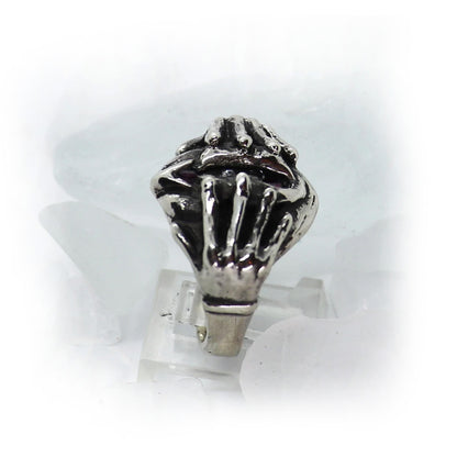 Aroused Pussy with Cz Stones Sterling Silver Ring