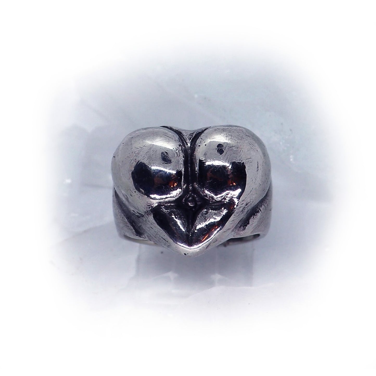 Ass Heart Sterling Silver Ring