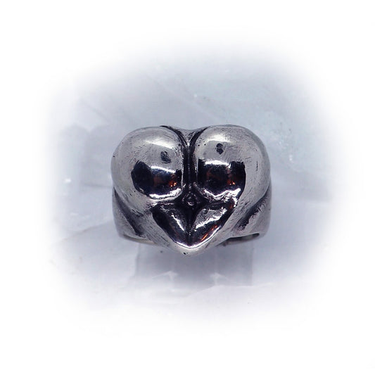 Ass Heart Sterling Silver Ring