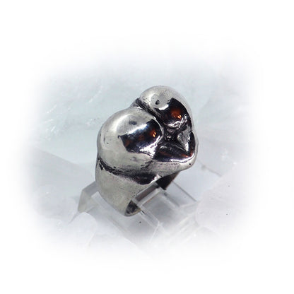 Ass Heart Sterling Silver Ring