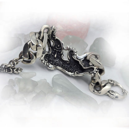 Attacking Tiger Sterling Silver Bracelet