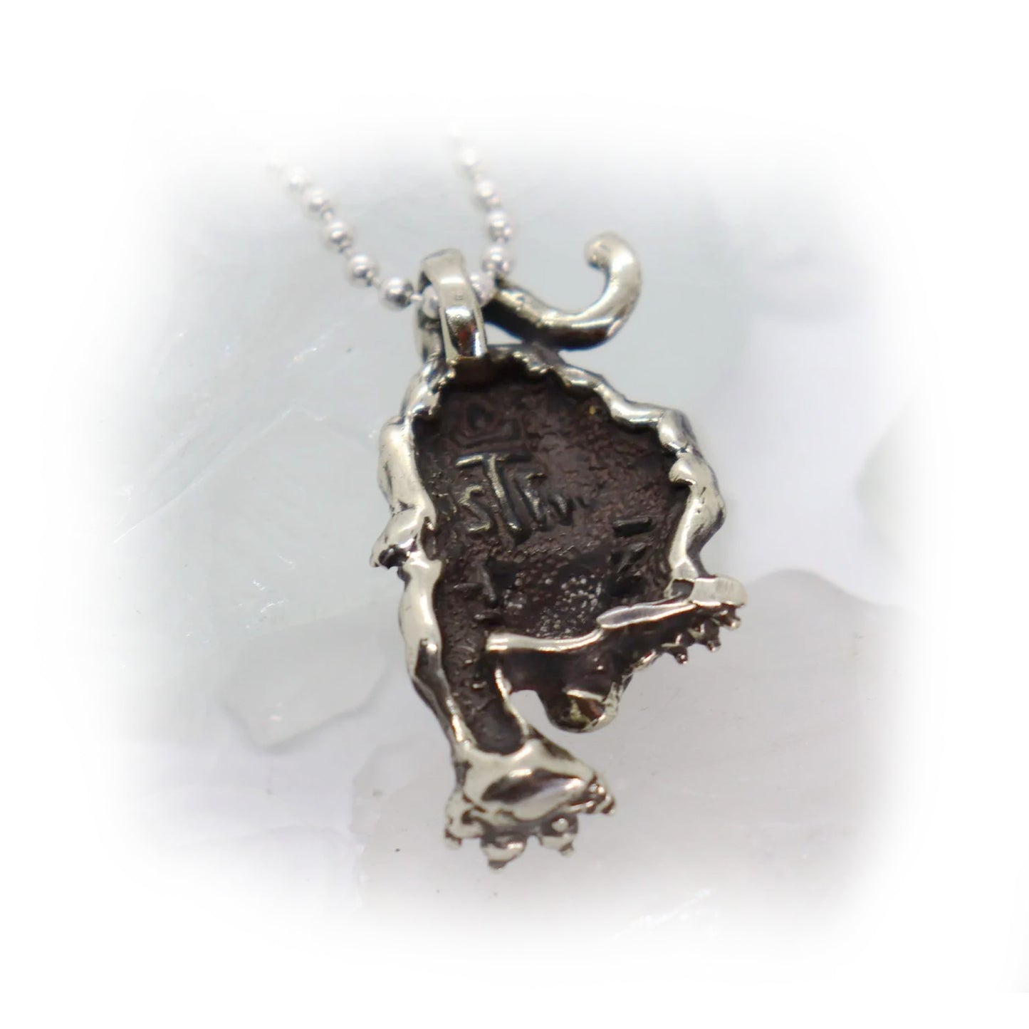Attacking Tiger Sterling Silver Pendant