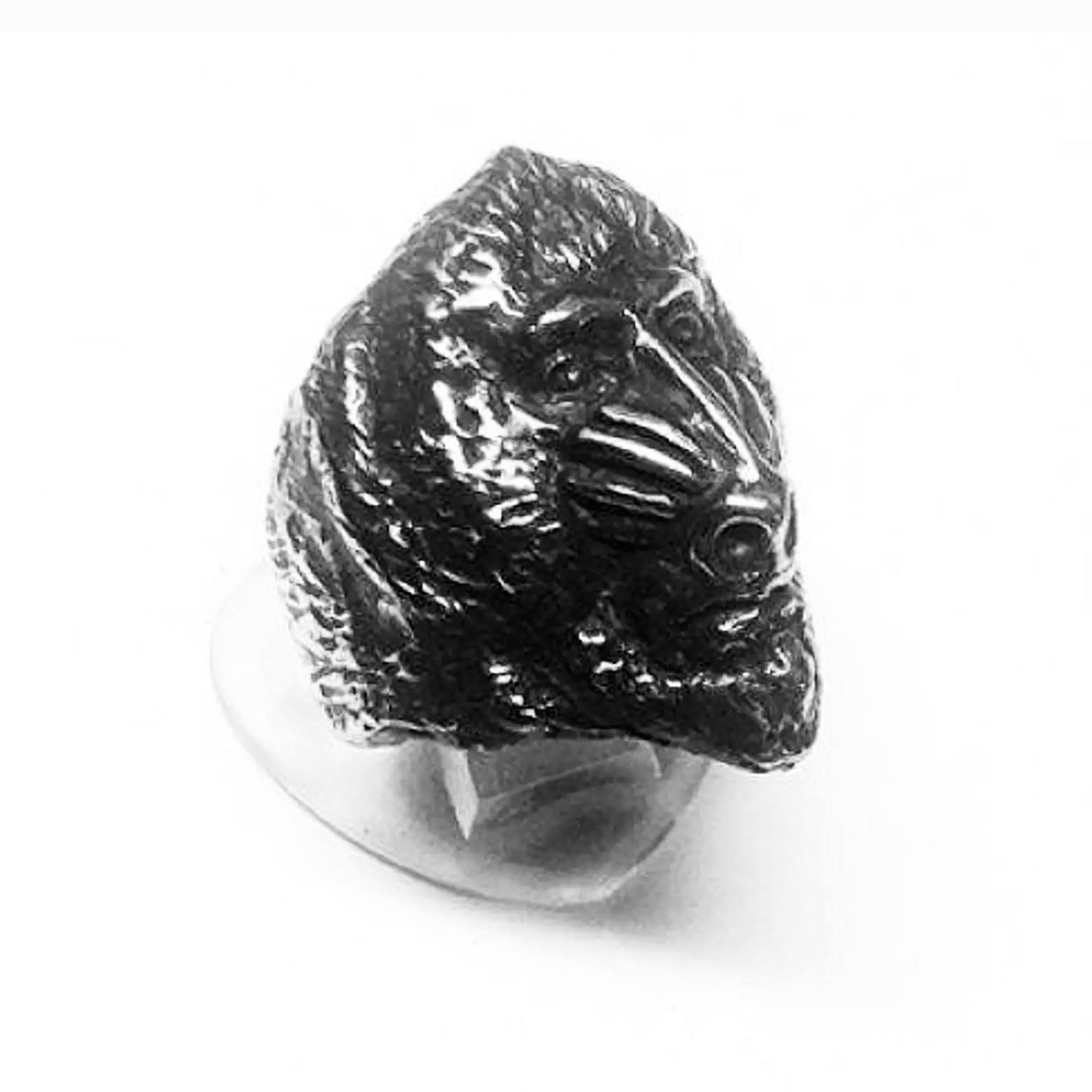 Baboon Monkey Zodiac Sign Sterling Silver Ring