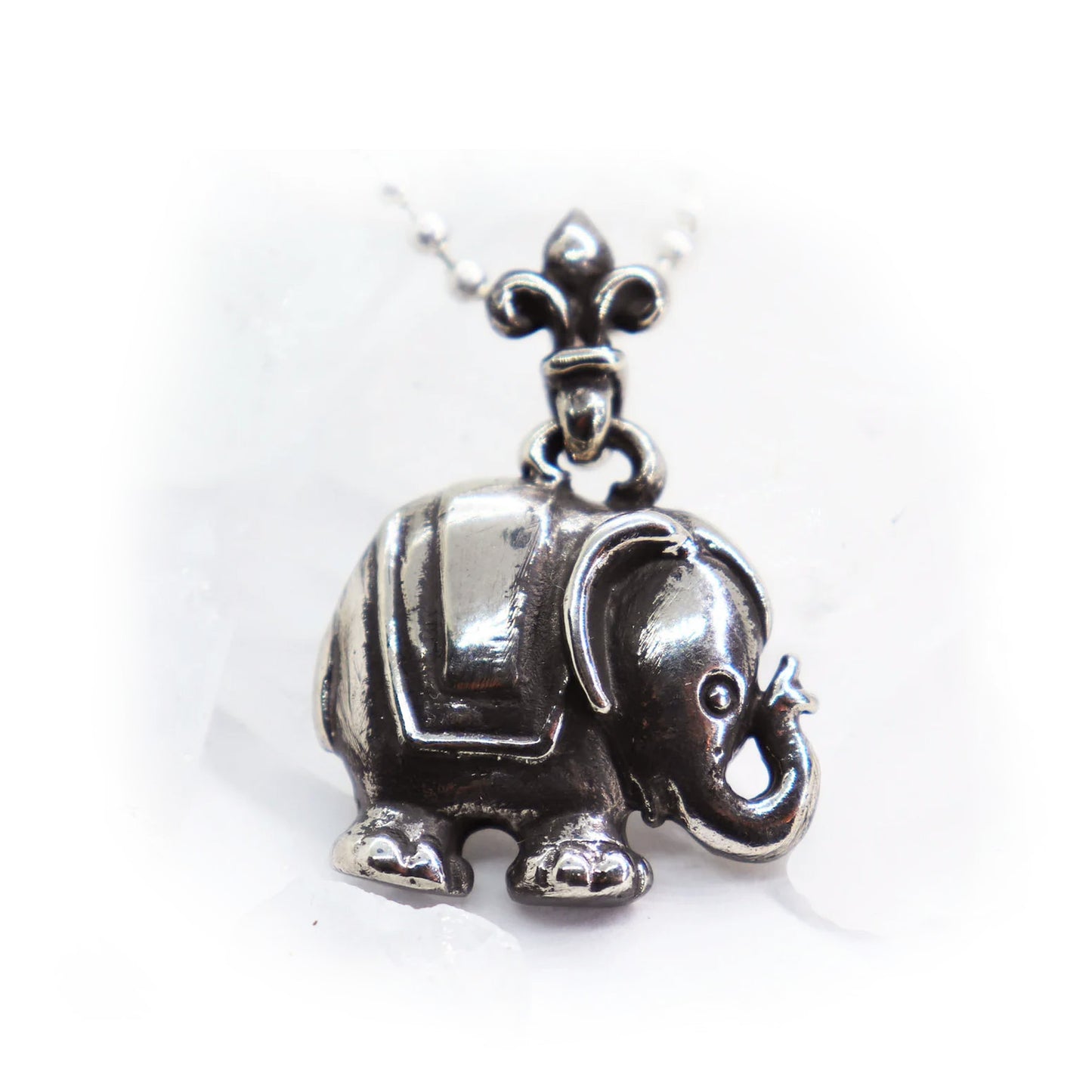 Baby Elephant Sterling Silver Pendant