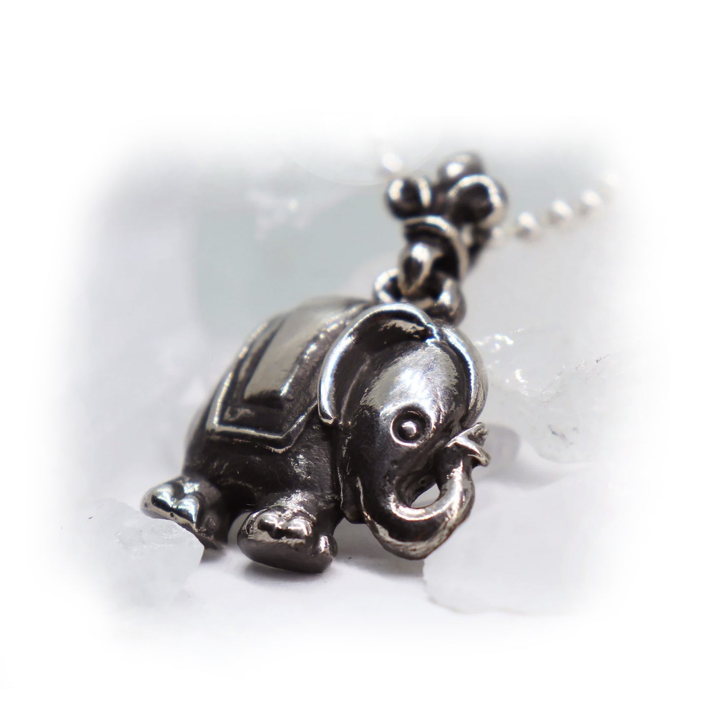 Baby Elephant Sterling Silver Pendant