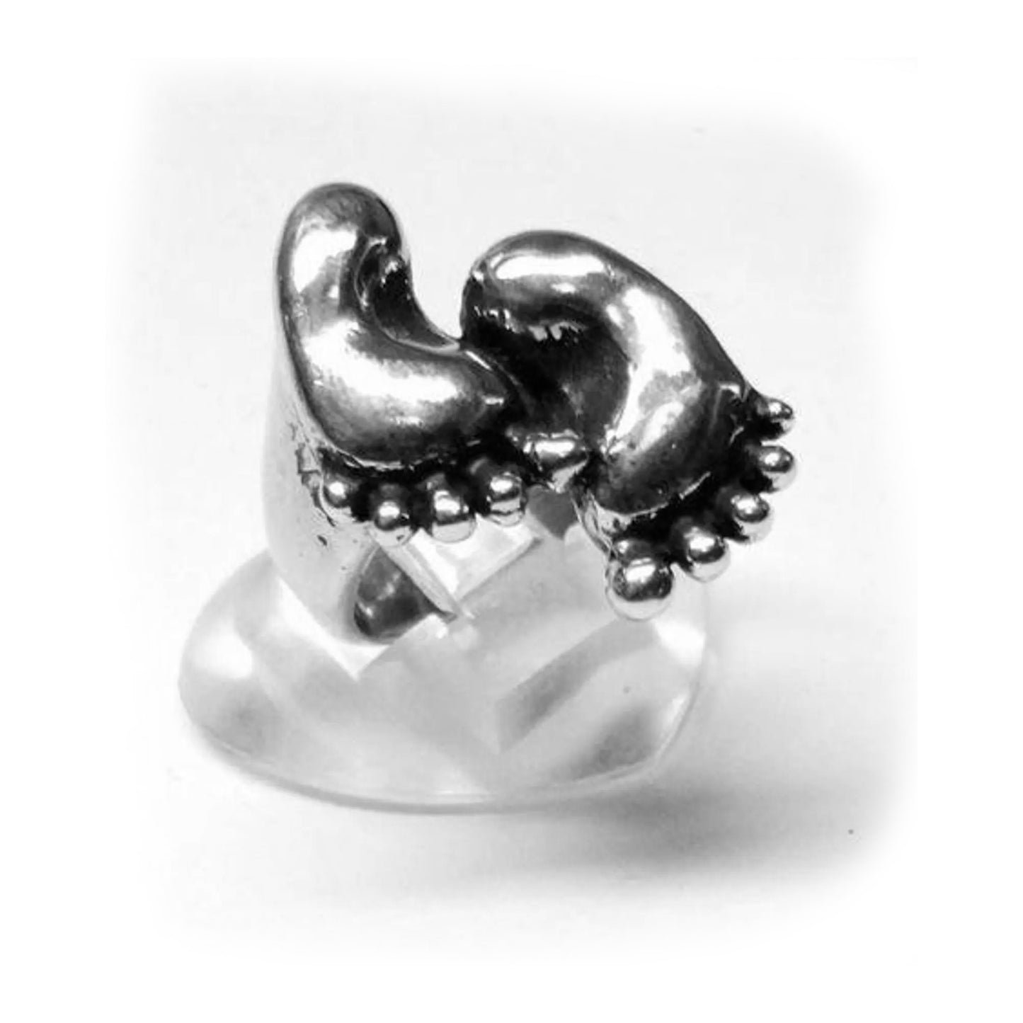 Baby Feet Sterling Silver Ring