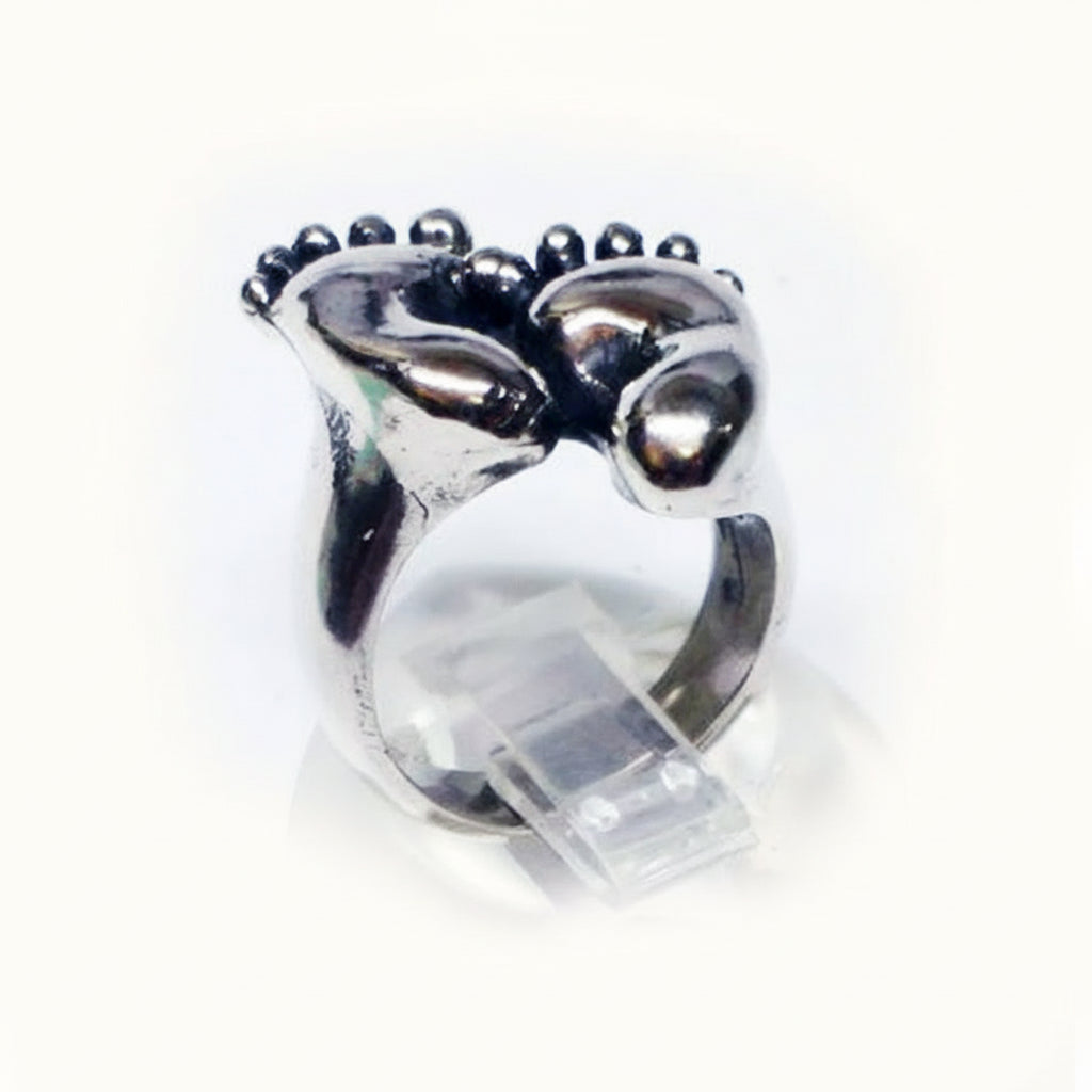 Baby Feet Sterling Silver Ring