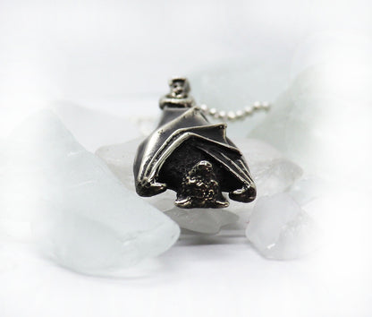 Bat Sterling Silver Pendant