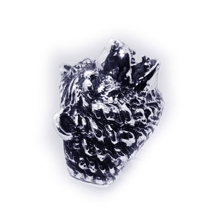 Big Bear Head Sterling Silver Ring