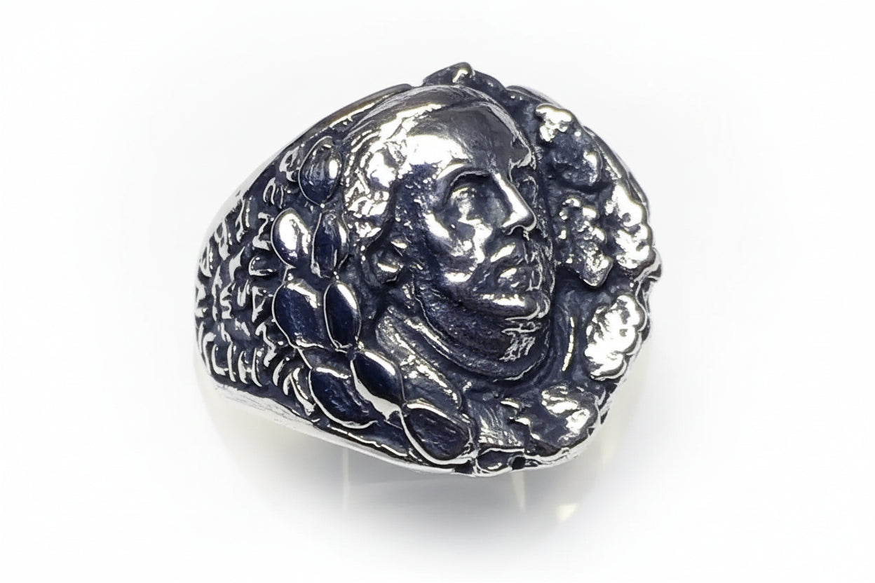 Benjamin Franklin "In money I trust" Silver Ring