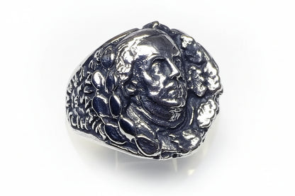 Benjamin Franklin "In money I trust" Silver Ring