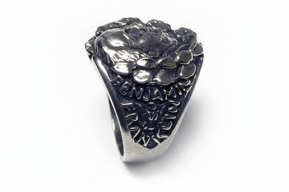 Benjamin Franklin "In money I trust" Silver Ring