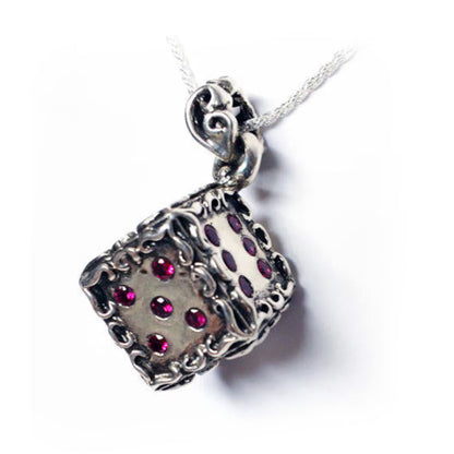 Big Dice Casino Silver Pendant