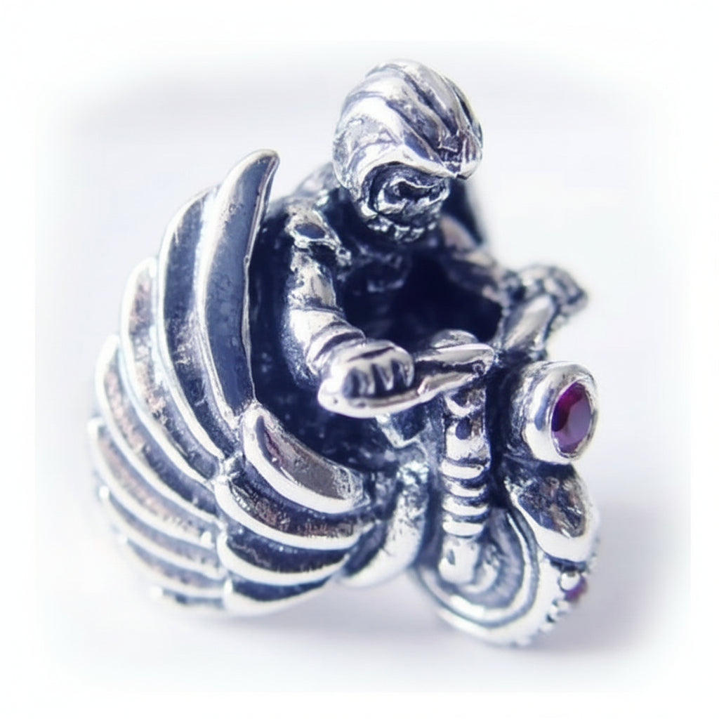 Biker Skull Sterling Silver Ring