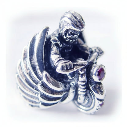 Biker Skull Sterling Silver Ring