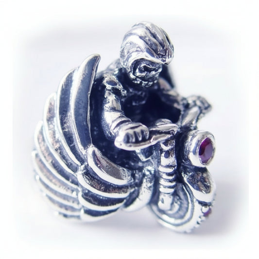 Biker Skull Sterling Silver Ring
