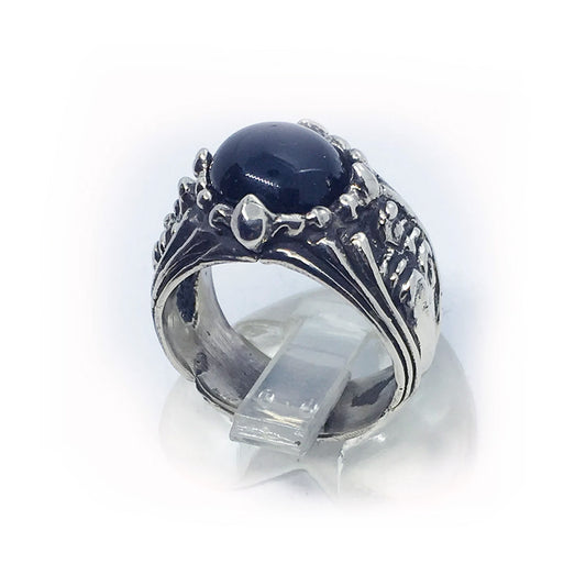 Black Onyx Stone Sterling Silver Ring