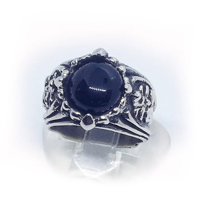 Black Onyx Stone Sterling Silver Ring